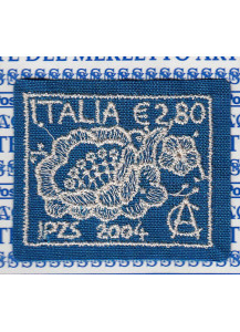 2004 - Italia francobollo ricamato l'arte del Merletto Nuovo